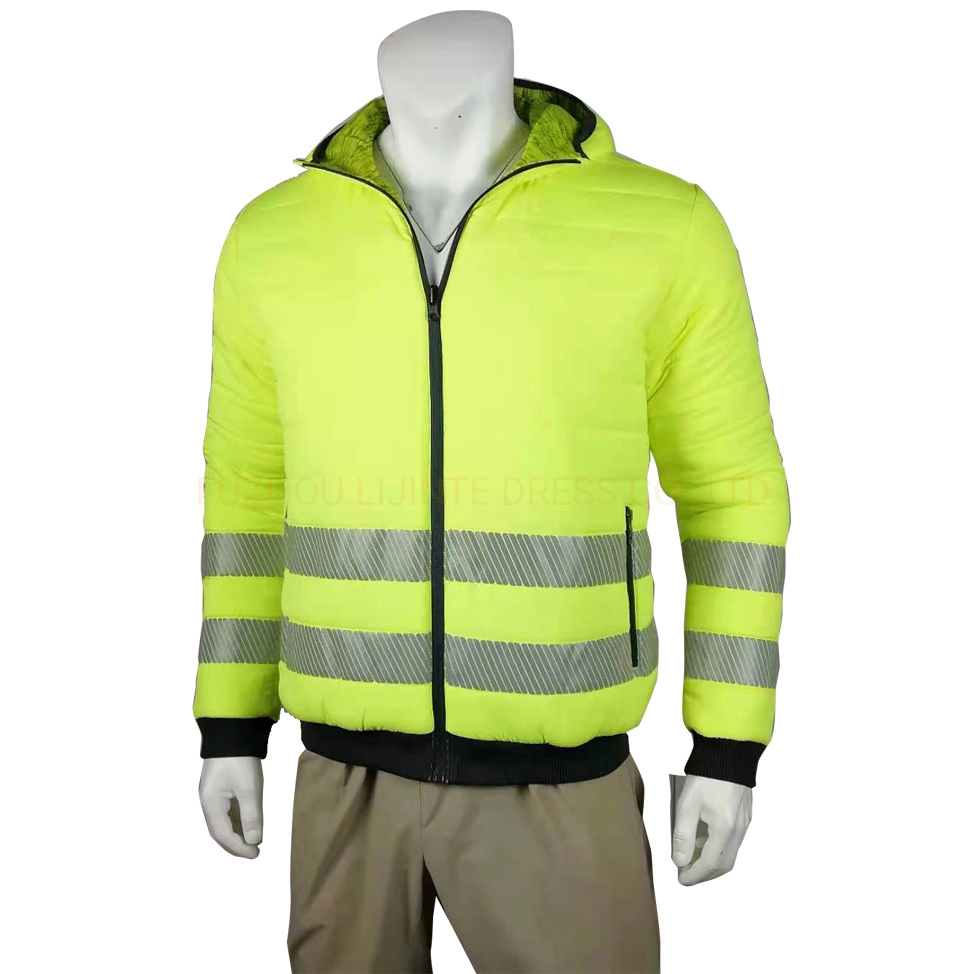 2 Sides Used Cationic Fabric High Visbility Reflective Tape Cotton Protective Clothing for Men