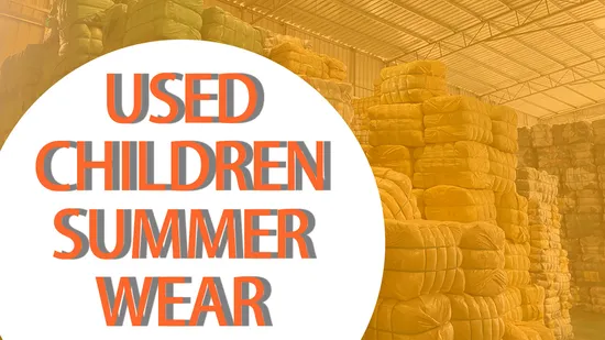 Factory Direct Preloved Clothing Children Bales Second Hand Mixed Best Used Clothes 