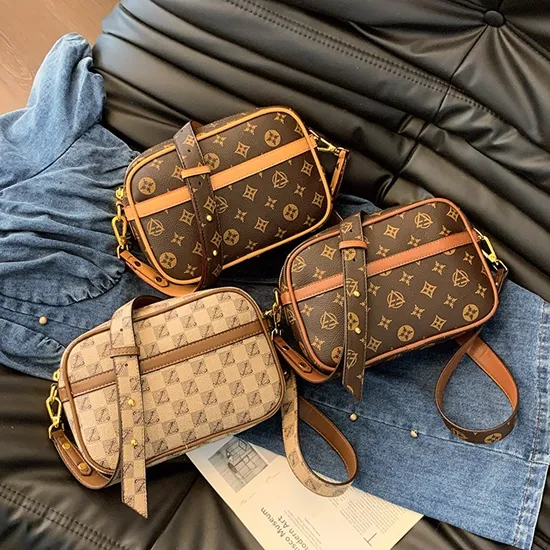 Replica Online Store Custom Copy Louis Logo PU Leather Shoulder Bag Handbag Fashion Ladies Messenger Designer Handbags 