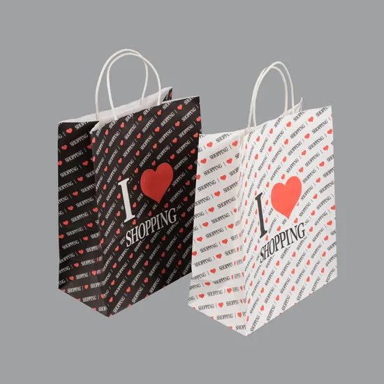 Wholesale Custom Gift Shopping Kraft Brown Paper Bags with Handle 