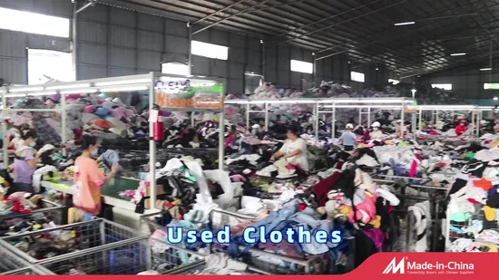 Africa 45 Kg Mixed Used Clothes Export Factory Wholesale Second Hand Bale Clothes 