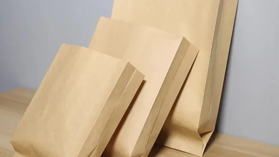Custom Takeaway Kraft Food Packaging Bakery Bread Paper Bag for Food Takeaway 
