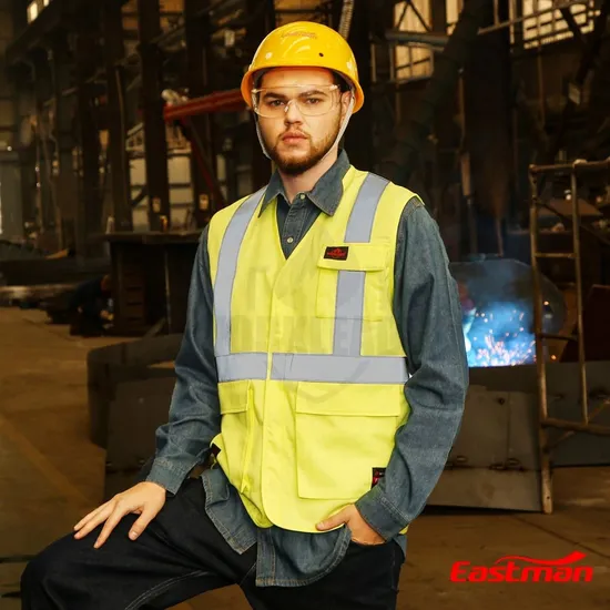 Wholesale Hi Vis Reflective Protective Safety Work Men Traffic Vest 